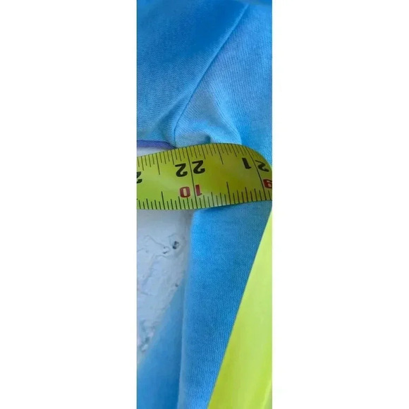 PINK FLOYD Womens Short Sleeve Topknot Classic Tie Dye T Shirt Blue Sz XXL WT07 - Picture 6 of 7